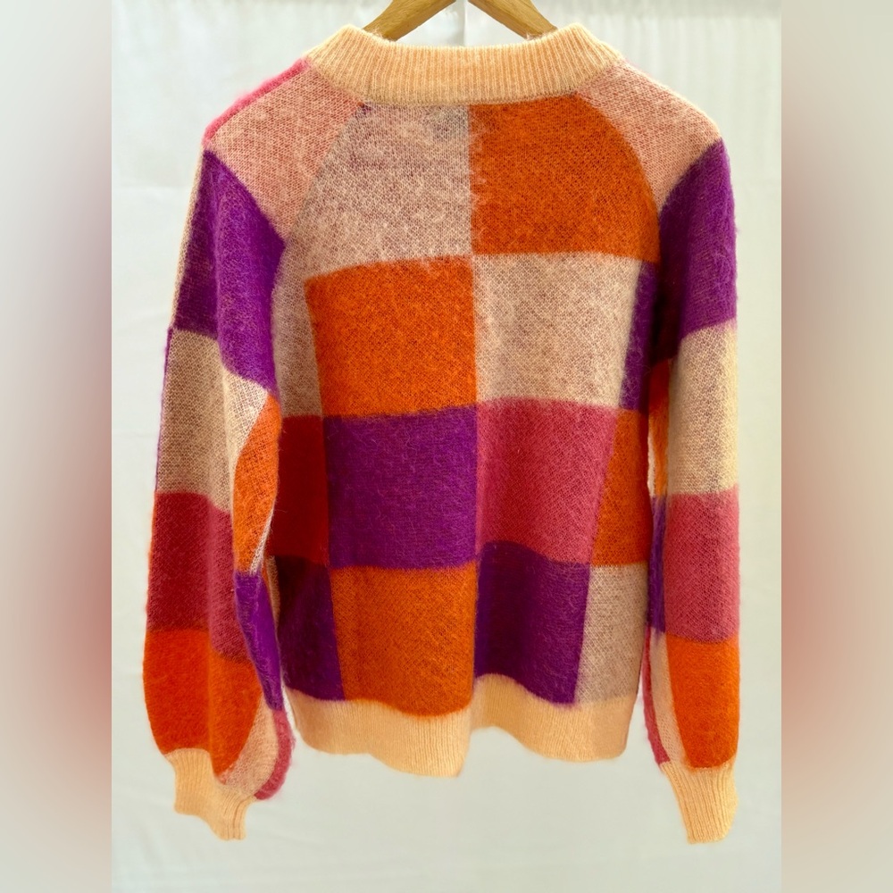 Desigual Jucar Orange Pink Pullover Sweater Size … - image 7